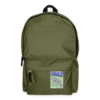 Straße am Meer - Rucksack - Olivgrün - Vorne