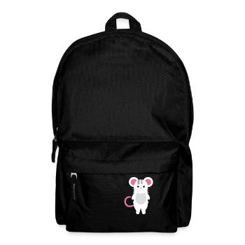 Cute little mouse, vector art - Backpack - black - Front