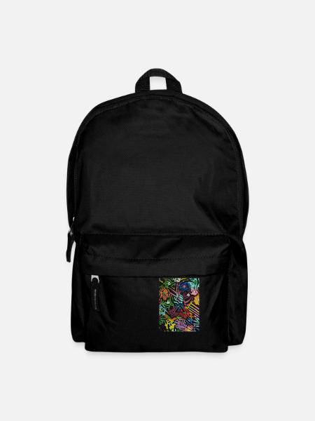 Impression géométrique - Sac à dos - noir