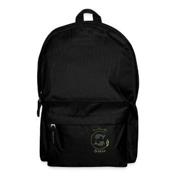 Karma Beach fishes yellow green - Backpack - black - Front