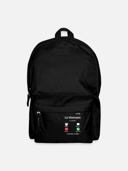 Le Vietnam M'appelle Faut Que J'y Aille Télé Écran - Sac à dos - noir