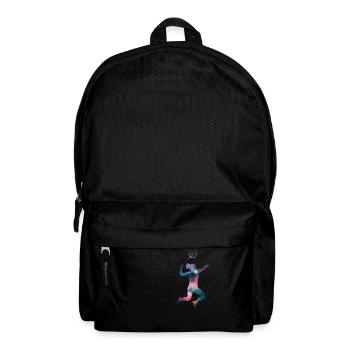 Badminton Player Silhouette Hobby Sports - Backpack - black - Front