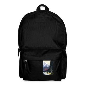 Pfad zu einem Berg - Rucksack - Schwarz - Vorne