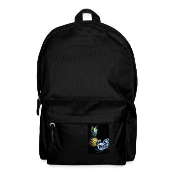 Ananas und Eiswürfel - Rucksack - Schwarz - Vorne