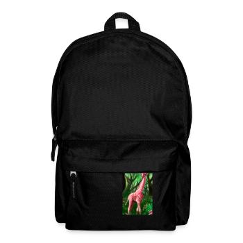 Rosa Giraffe - Rucksack - Schwarz - Vorne