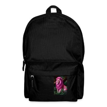 Rosa Löwe - Rucksack - Schwarz - Vorne