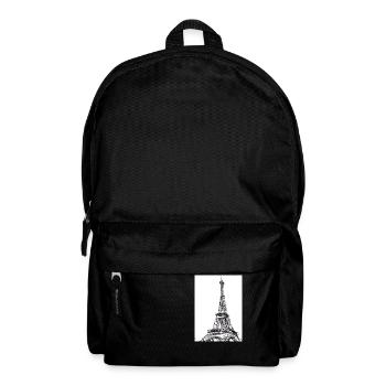 Eiffelturm-Gemälde - Rucksack - Schwarz - Vorne