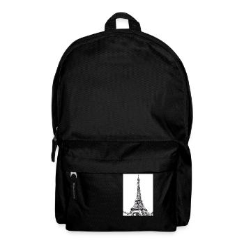 Eiffelturm-Gemälde - Rucksack - Schwarz - Vorne