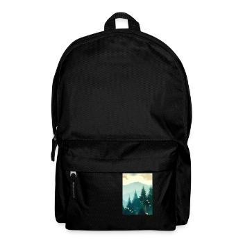 Nebliger Wald - Rucksack - Schwarz - Vorne