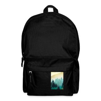 Nebliger Wald - Rucksack - Schwarz - Vorne