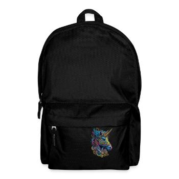 Einhorn Unicorn Fabelwesen Einhörner Farbenfroh - Rucksack - Schwarz - Vorne