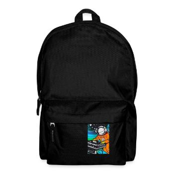 Astronaut DJ im Weltraum - Rucksack - Schwarz - Vorne