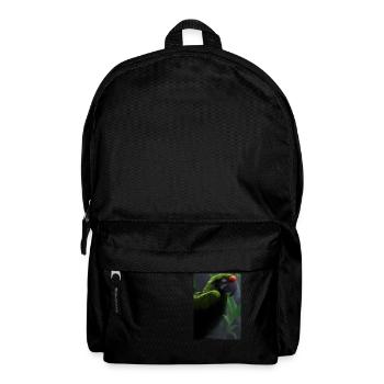 Grüner Dschungelvogel - Rucksack - Schwarz - Vorne