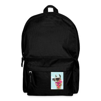 Ferienmode Lama - Rucksack - Schwarz - Vorne
