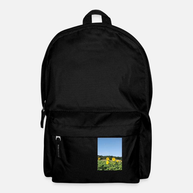 Sonnenblumen und Morgenmond - Rucksack - Schwarz