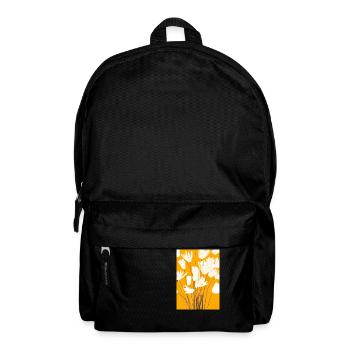 Weiße Blumen - Rucksack - Schwarz - Vorne