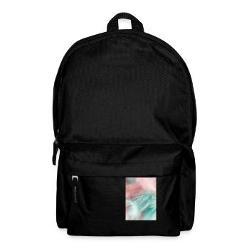 Pastellfarbene Federn - Rucksack - Schwarz - Vorne