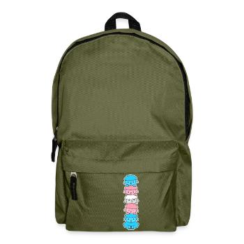 Trans Flagge Schaf Design für Trans Menschen - Rucksack - Olivgrün - Vorne