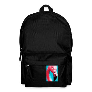 Flamingo-Kopf - Rucksack - Schwarz - Vorne