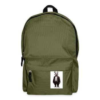 Meine Herren Panda - Rucksack - Olivgrün - Vorne
