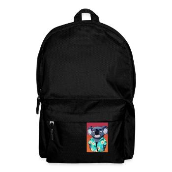 Koala mit Hawaii-Hemd - Rucksack - Schwarz - Vorne