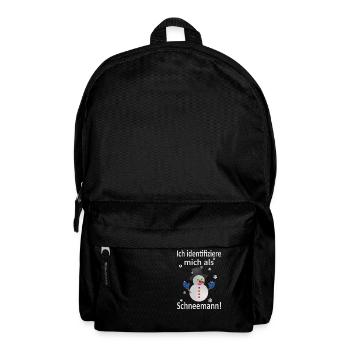 Schneemann Identität - Vers.1 - Rucksack - Schwarz - Vorne
