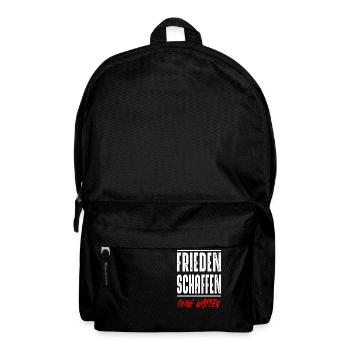 Frieden schaffen - Rucksack - Schwarz - Vorne