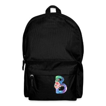 Letter b watercolor - Backpack - black - Front