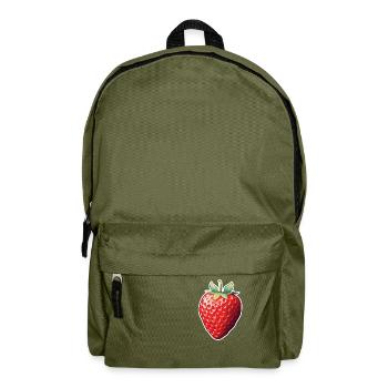 Erdbeere fruchtig - Rucksack - Olivgrün - Vorne