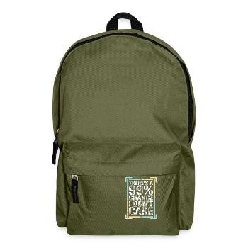 Es gibt eine 99-prozentige Chance, dass es mir egal ist, lustig - Rucksack - Olivgrün - Vorne