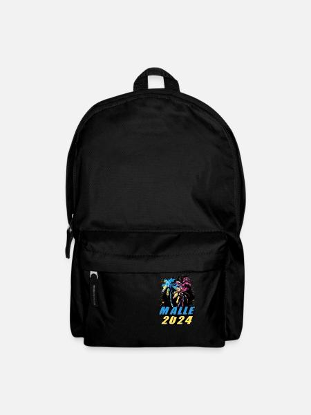 Malle 2024 Urlaub Palmen Bunt - Rucksack - Schwarz