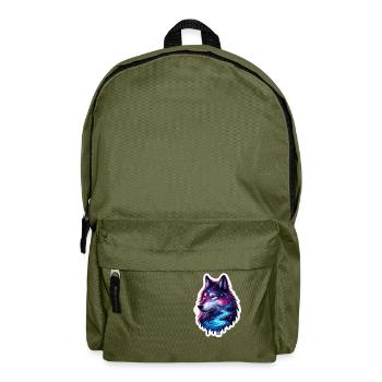 Himmlische Wölfe - Rucksack - Olivgrün - Vorne