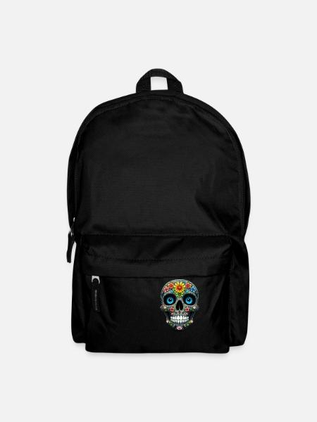 Crâne humain fait d’un avatar mignon - Sac à dos - noir