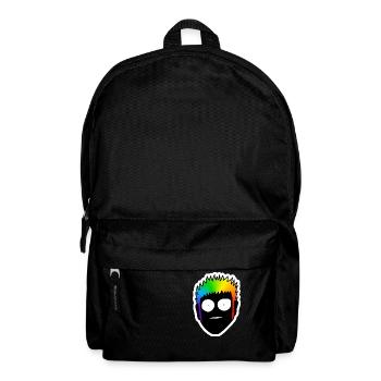 Schockiert mit großen Augen : Sticky Queer Pride - Rucksack - Schwarz - Vorne
