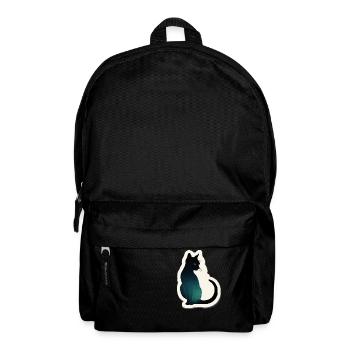 Katze Silhouette - Rucksack - Schwarz - Vorne
