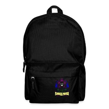 Flower Power Illustration Fett Blau Lila Mutant - Rucksack - Schwarz - Vorne