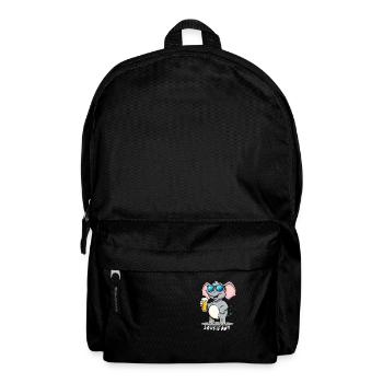 Elefant mit Bier - Rucksack - Schwarz - Vorne