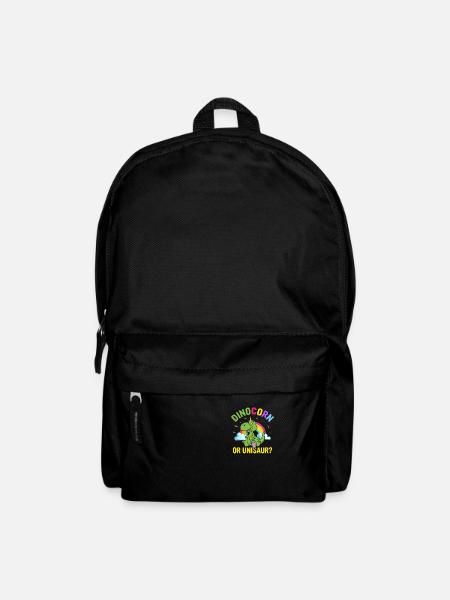 Lustiges süßes Dinosaurier-Einhorn - Dinocorn oder Unisaure - Rucksack - Schwarz