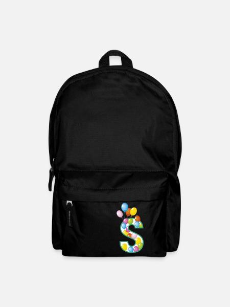 Buchstabe S Luftballons - Rucksack - Schwarz