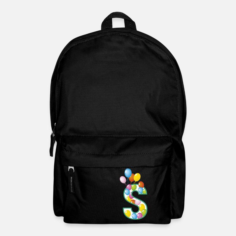 Buchstabe S Luftballons - Rucksack - Schwarz