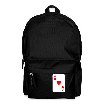 Herz Poker Spielkarte Kostüm - Rucksack - Schwarz - Vorne