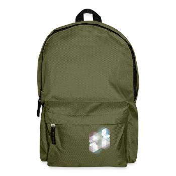motif géométrique abstrait - Sac à dos - vert olive - Devant