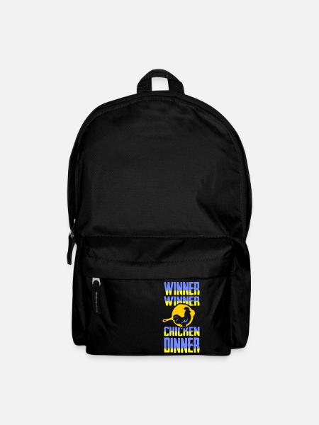 winer winer chicken dinner t-shirt - Backpack - black