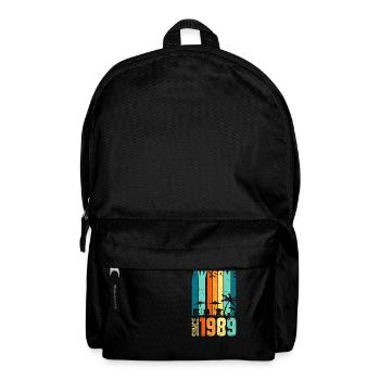 Vintage 1989 89 Birthday Retro Vintage Gift - Backpack - black - Front