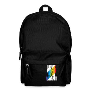 Love who you want LGBTQ Pride Month Gay - Sac à dos - noir - Devant