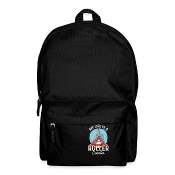 Amusement park design for a roller coaster fan - Backpack - black - Front