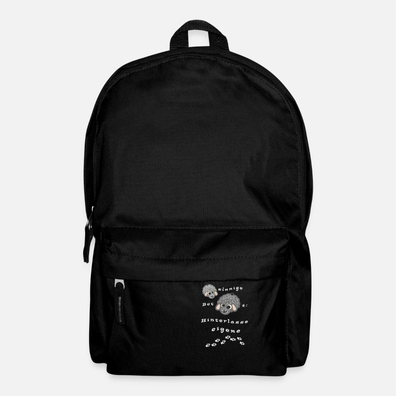 Hinterlasse eigene Spuren - Rucksack - Schwarz