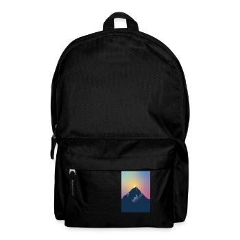Mountain at sunset - Backpack - black - Front