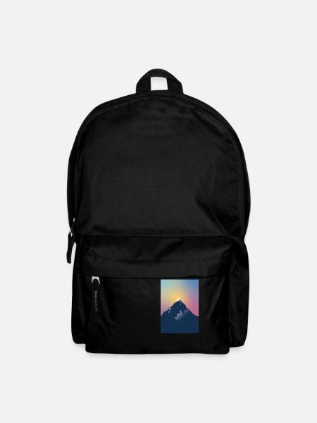 Berg im Sonnenuntergang - Rucksack - Schwarz