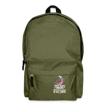 Space Woman Universe Rocket Planet - Backpack - olive green - Front
